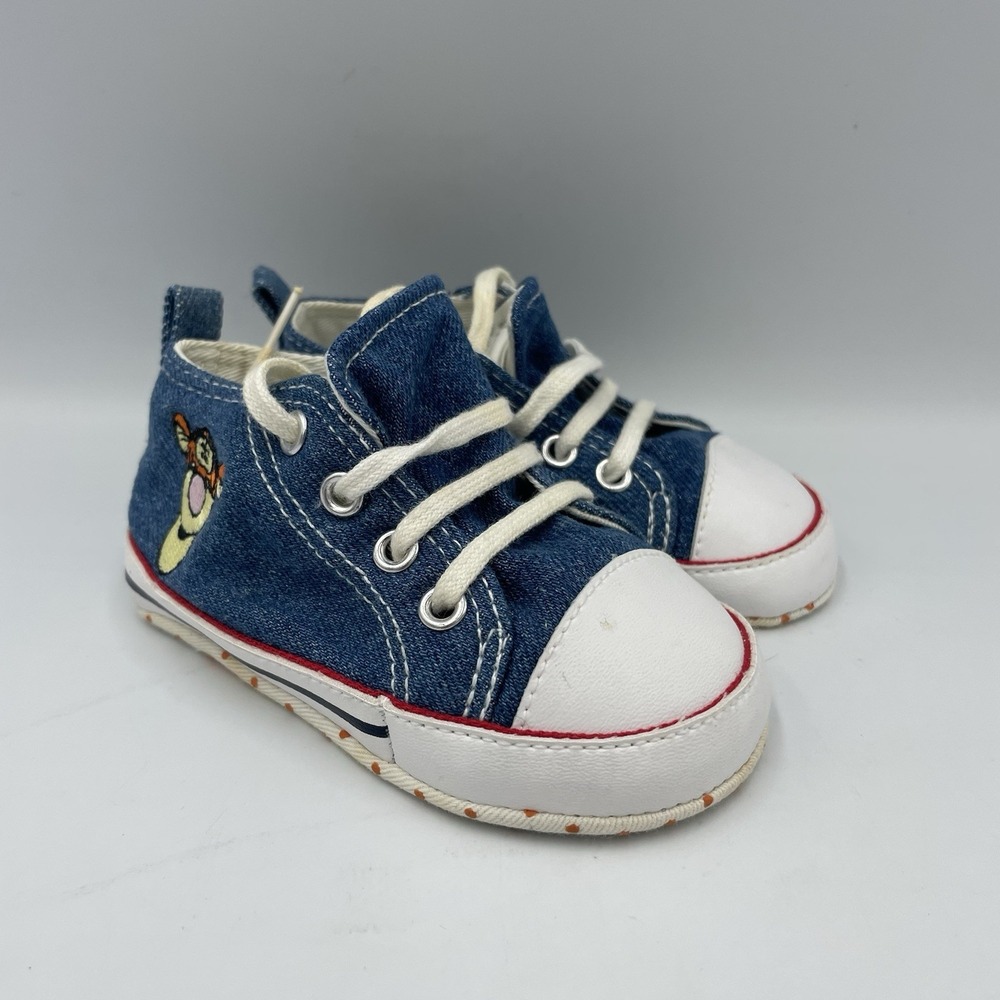 Vintage Tigger Canvas Denim Toddler Shoes 12-24 Months